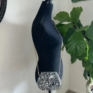 RAMLA Black and White Mosaic Handmade
Shoulder Crossbody Bag Clutch